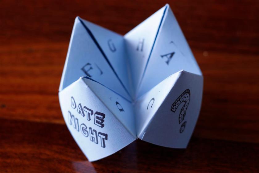 origami fortune teller date night